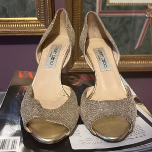 Jimmy Choo metallic D’orsay heels size 36.5